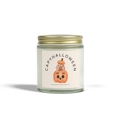 Capybara Halloween Scented Candle, Coconut Apricot Wax (4oz, 9oz) - Fart Heart Design