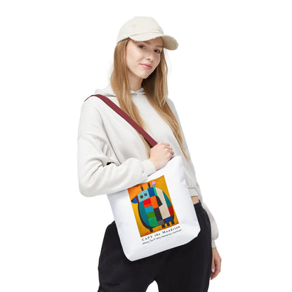 Capybara Christmas Tote Bag – CAPY the Mondrian Series – Wishing You a Very Geometric Christmas – Abstract Art Lover Gift