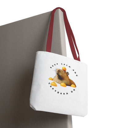 Capybara Tote Bag - Keep Calm and Capybara On