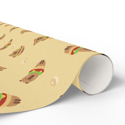 Capybara hamburger and donut Wrapping Paper