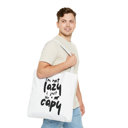 Capy Tote Bag - I'm Not Lazy, I Just Like a Capy