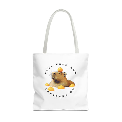 Capybara Tote Bag - Keep Calm and Capybara On