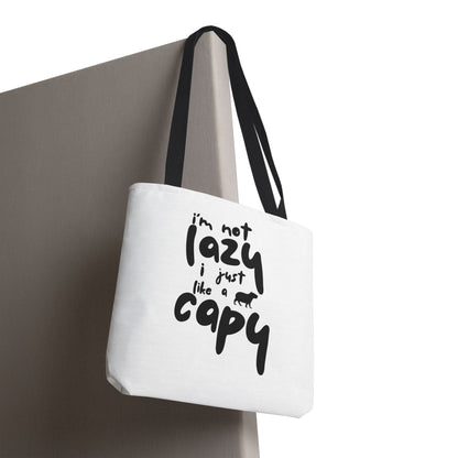 Capy Tote Bag - I'm Not Lazy, I Just Like a Capy
