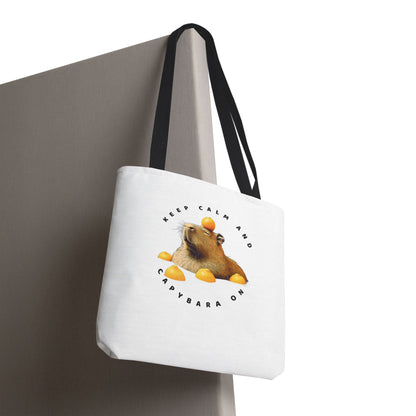 Capybara Tote Bag - Keep Calm and Capybara On