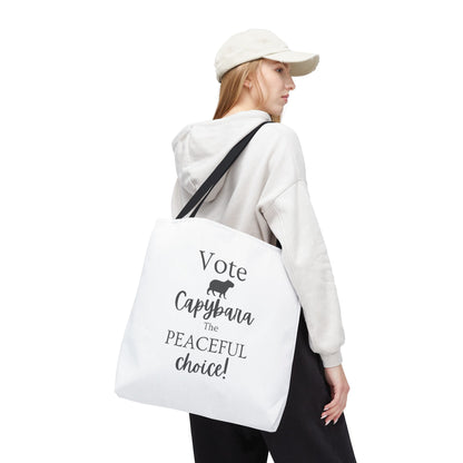 Vote Capybara Tote Bag - Peaceful Choice for Calm Capybara Fans