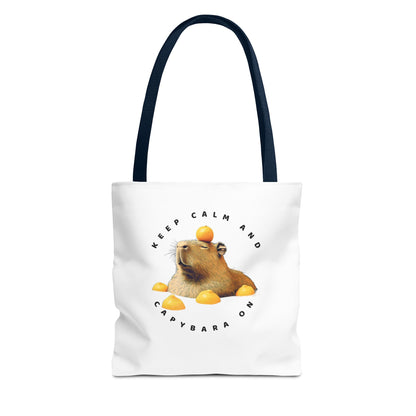 Capybara Tote Bag - Keep Calm and Capybara On