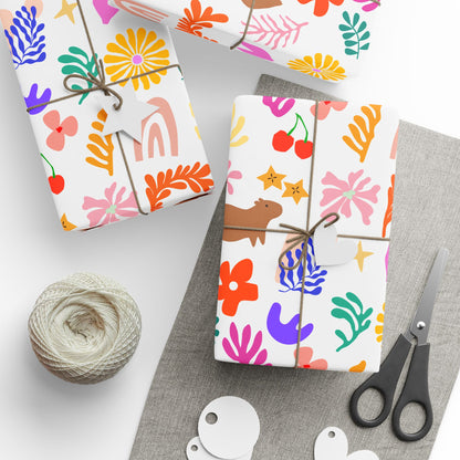 Matisse Inspired Painting with Capybara Gift Wrapping Paper
