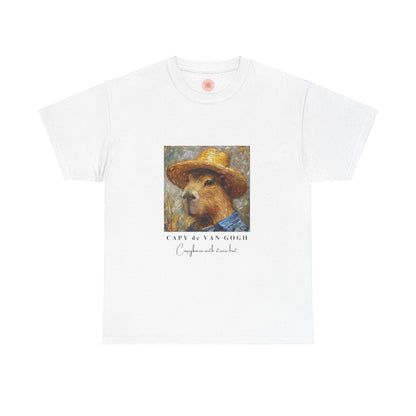 CAPY de VAN GOGH Unisex Tee- Capybara with straw hat