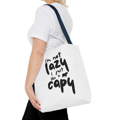 Capy Tote Bag - I'm Not Lazy, I Just Like a Capy