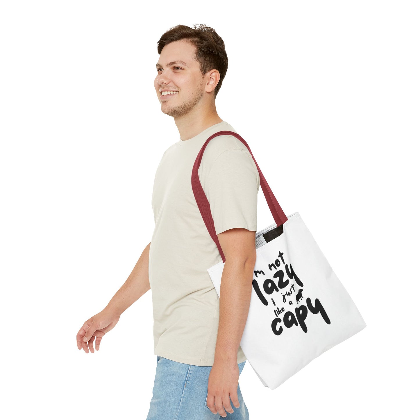 Capy Tote Bag - I'm Not Lazy, I Just Like a Capy