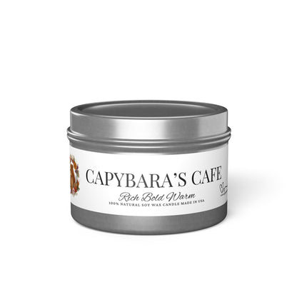Scented Tin Candles - CAPYBARA’S CAFE - Bring the Coffeehouse Vibes Home!
