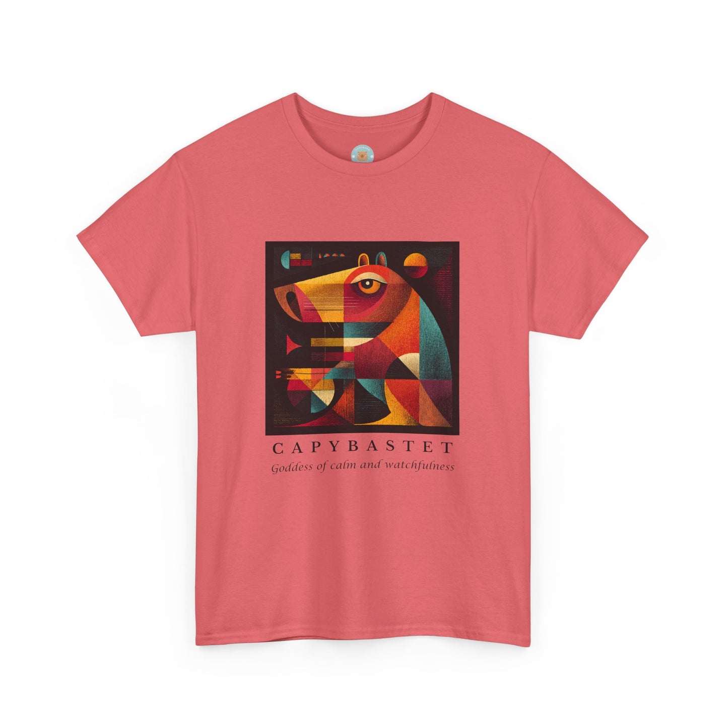 Capybastet Capybara T-Shirt – Goddess of Calm and Watchfulness Tee – Funny Mythical Animal Shirt – Chill Aesthetic Graphic Tee