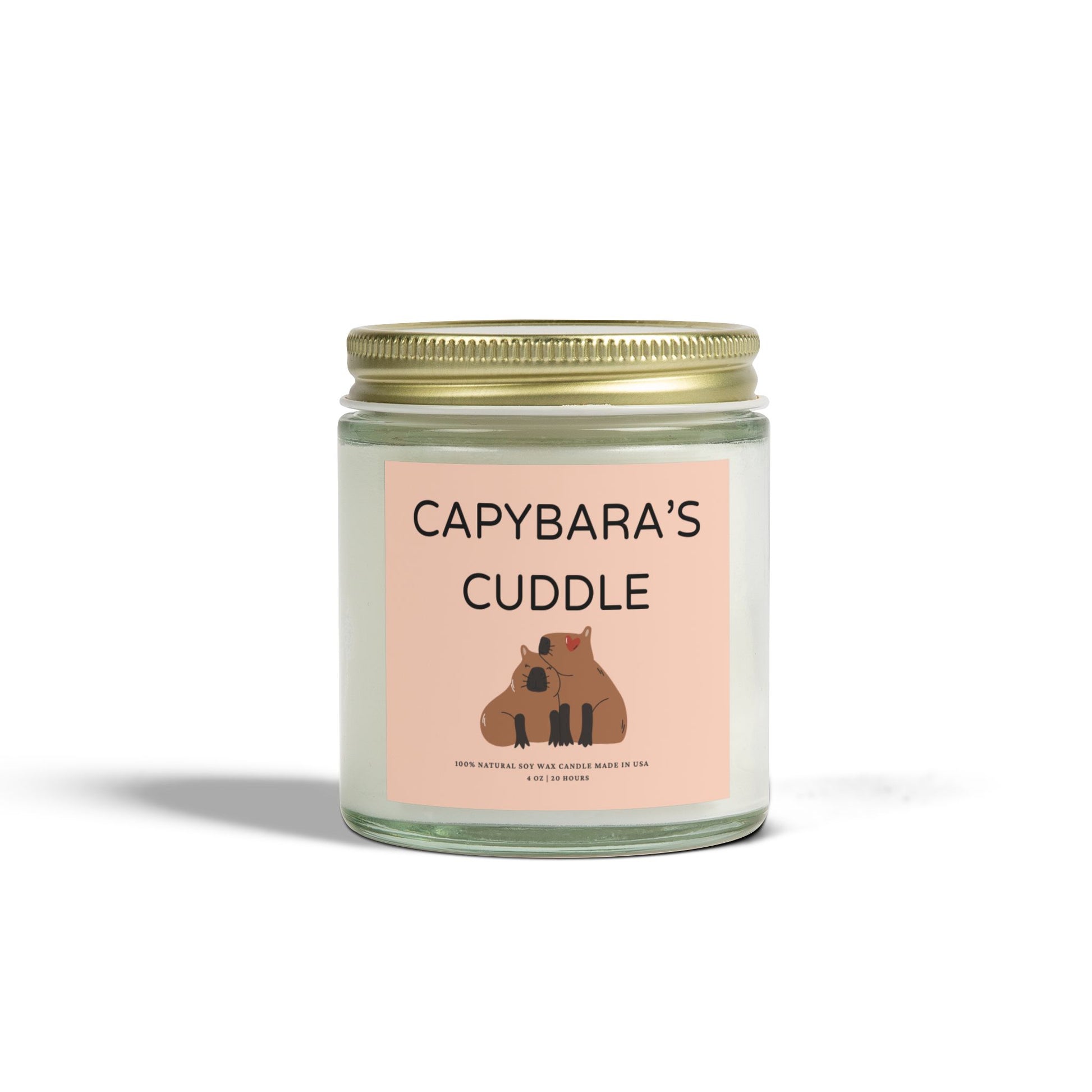 CAPYBARA'S CUDDLE scented candle with 9 scents to choose from. A perfect gift for friends or family during Christmas or special occasions. It offers a cozy and heartwarming vibe, ideal for those who appreciate unique and eco-friendly candles. Relevant for holidays, celebrations, or occasions that call for thoughtful gifting.