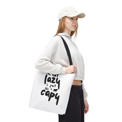 Capy Tote Bag - I'm Not Lazy, I Just Like a Capy