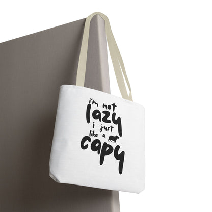 Capy Tote Bag - I'm Not Lazy, I Just Like a Capy