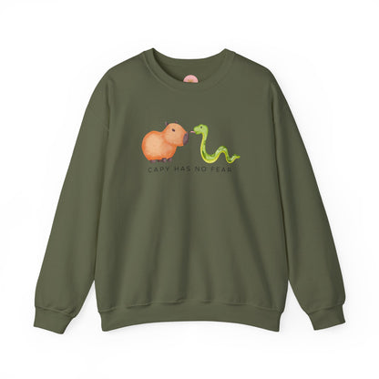 Capy has no fear Capybara Sweatshirt- Celebrate the Year of the Snake!