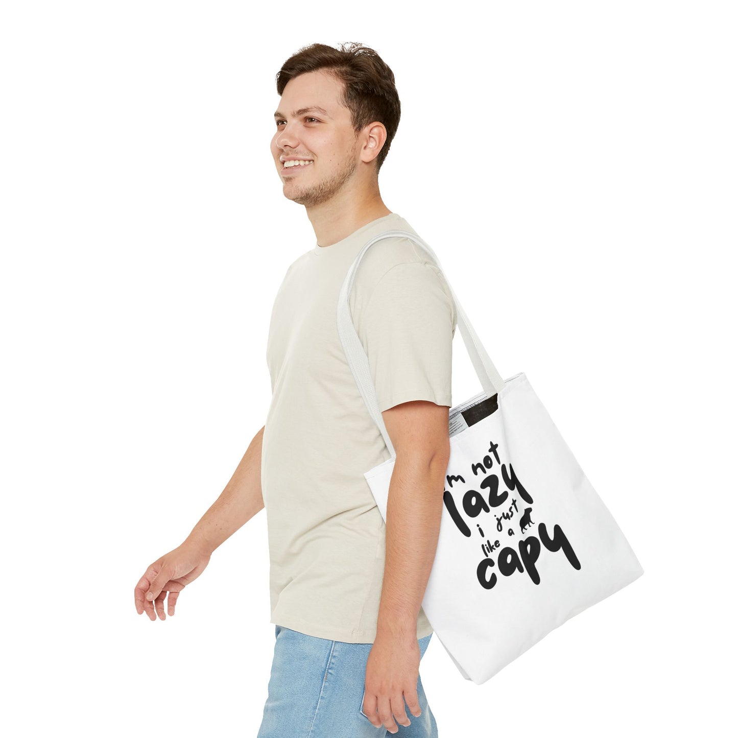 Capy Tote Bag - I'm Not Lazy, I Just Like a Capy