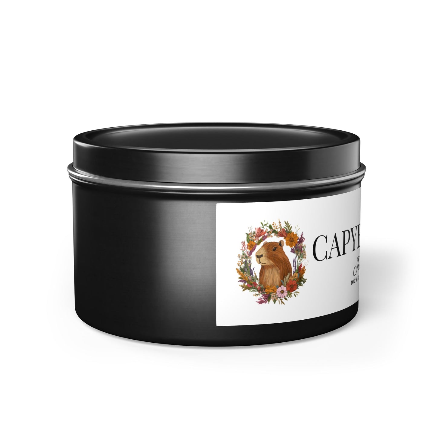 Funny gift- Scented Tin Candles - CAPYBARAS Fiesta- Actually is a Tropical mango coconut Scent with pineapple, orange and peach.
Eco-friendly, hand-poured coconut soy wax 
Lead and zinc-free cotton wick
3 tin colors
Average burn time: 20-40hours